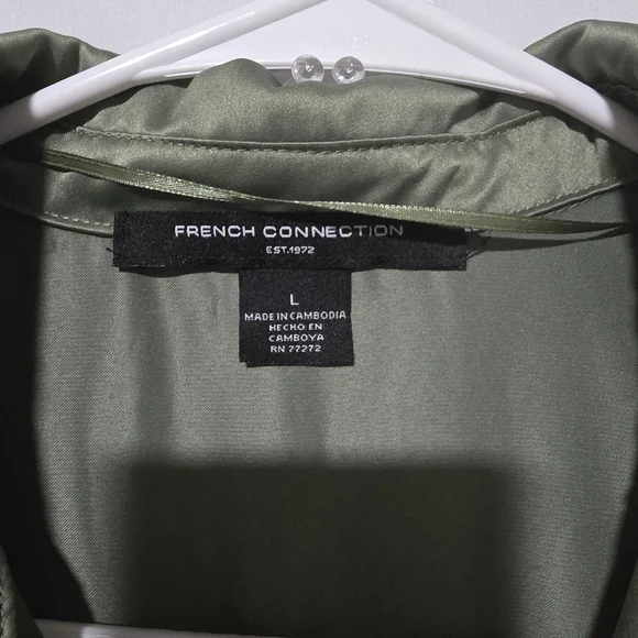 French Connection Sage Green Long Sleeve Dress - Picture 3 of 5